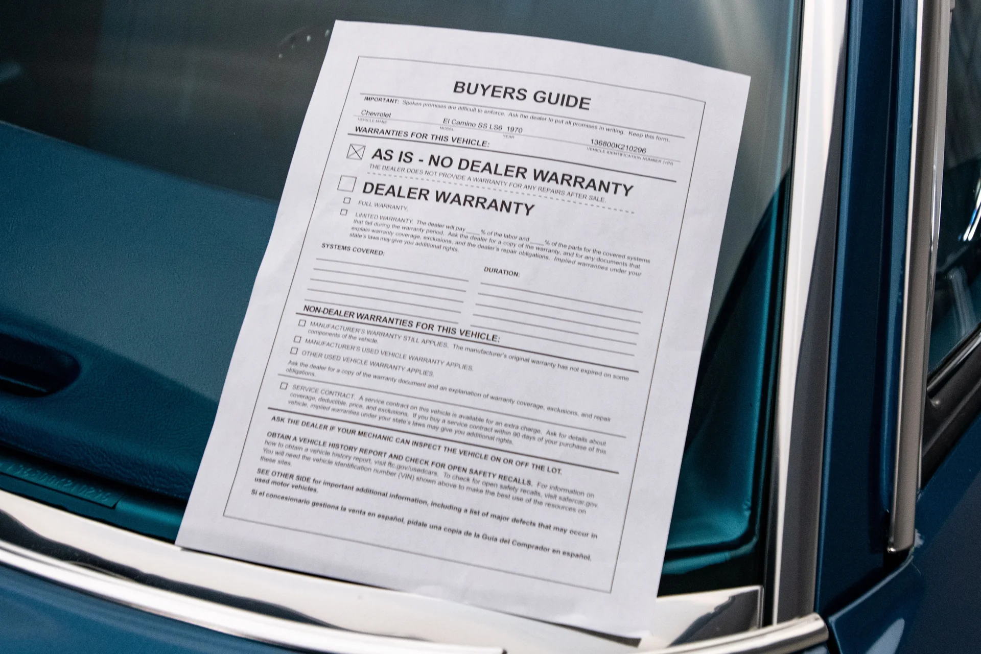 1970 Chevrolet El Camino SS - Image 65